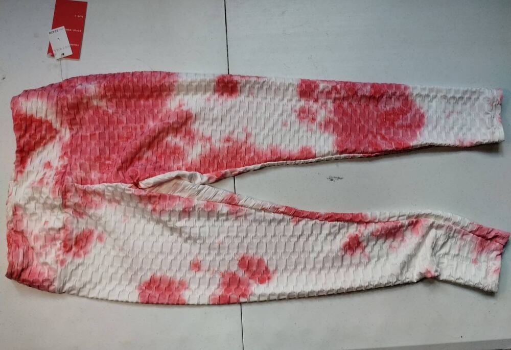 Hot Kiss Athletic Size L NWT Pink/White Honeycomb Stretch